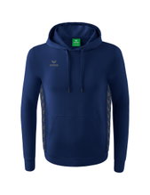 Erima Hooded Sweatshirt Essential Team Hooded Sweat (soft cotton, ribbed cuffs) navy blue/grey Men
